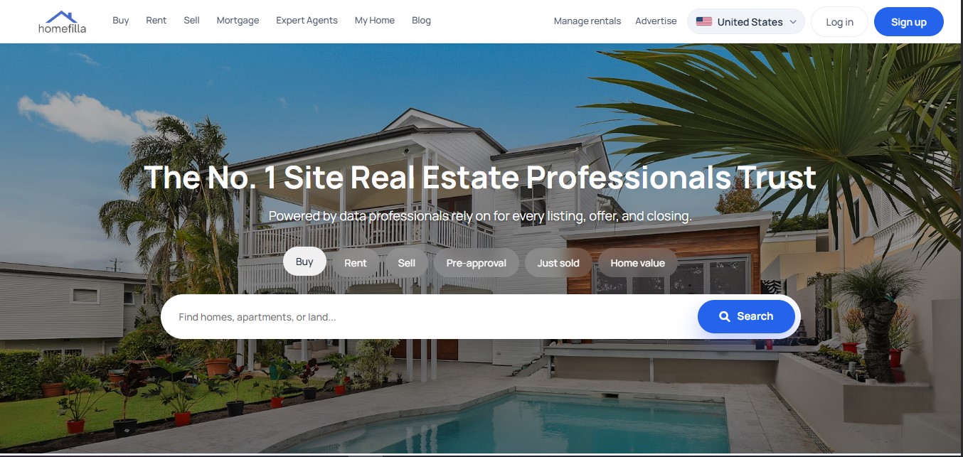 Real estate listing website project